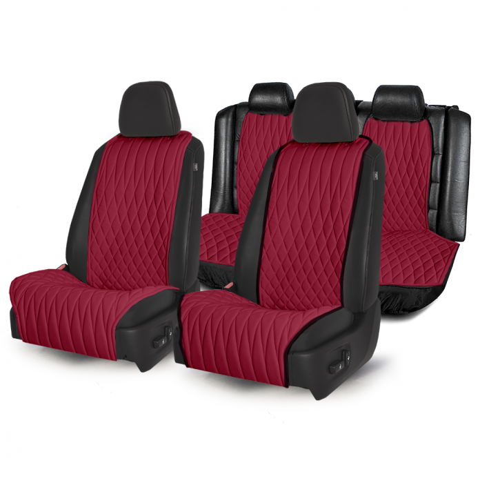 Накидки на сидения Полный комплект накидок (Бордовый) Ромб 2