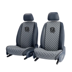 Комплект передних серых накидок с вышивкой 